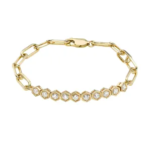 HEX MAX HALF AND HALF BRACELET- LAB CREATED DIAMOND