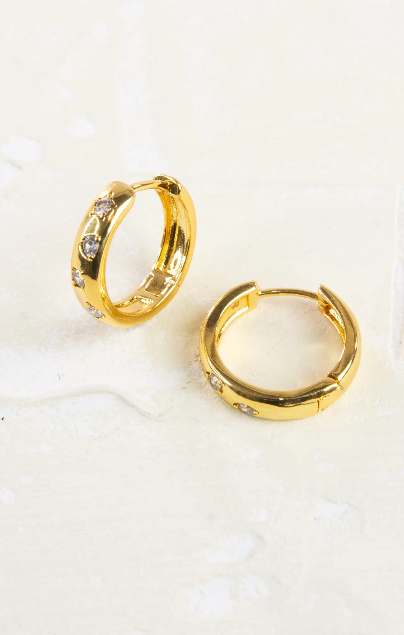 Hollow Hoop Glitz Earring