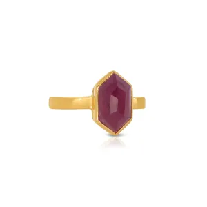 Honeycomb Magenta Sapphire Ring