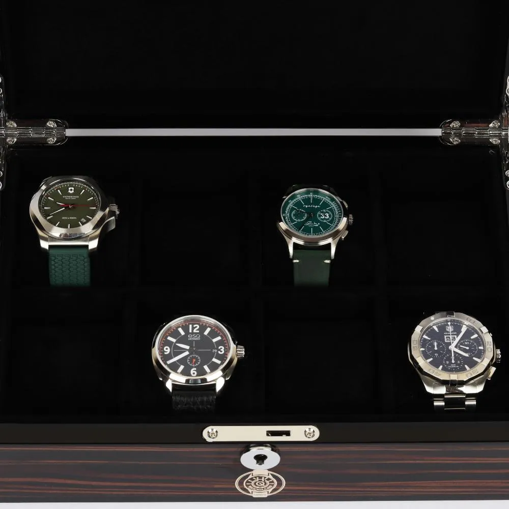 HQ Luxury Watch Box, 8 Watch Slot Smooth Wood