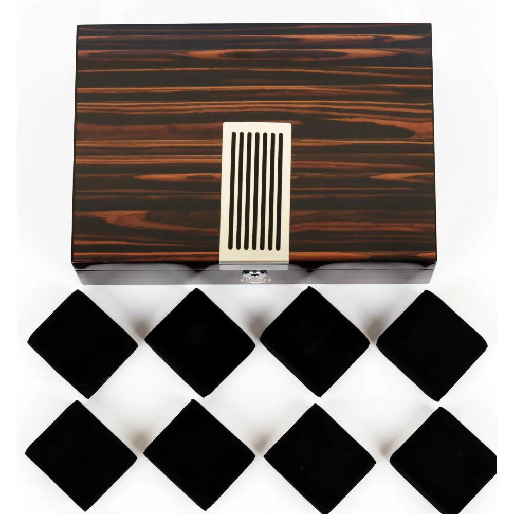 HQ Luxury Watch Box, 8 Watch Slot Smooth Wood
