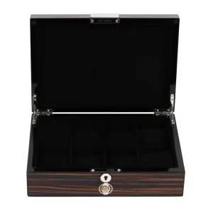 HQ Luxury Watch Box, 8 Watch Slot Smooth Wood