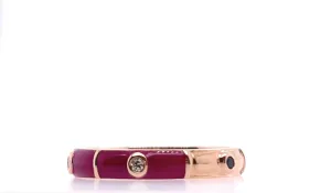 Icarus Plum Enamel/Rose Gold Two-In-One Ring