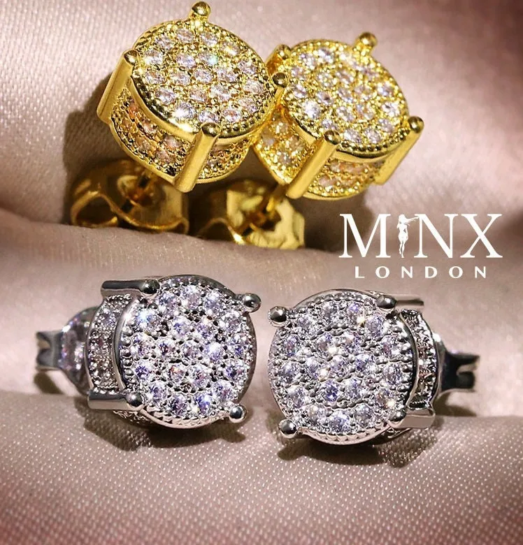 Iced Out Earrings | Mens Diamond Ear Studs |  Womenens Ear Studs