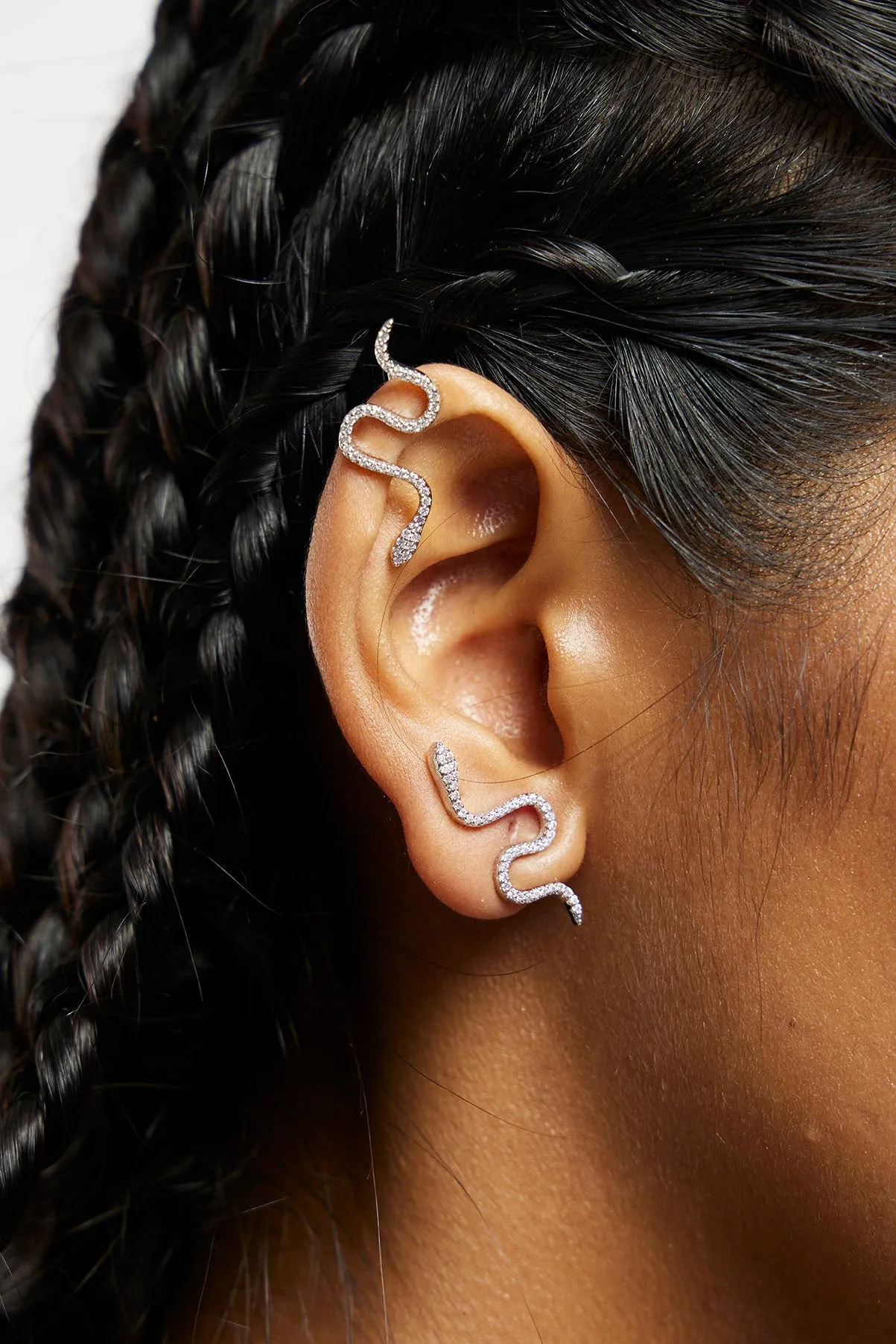 ICED SARPA EAR CUFFS