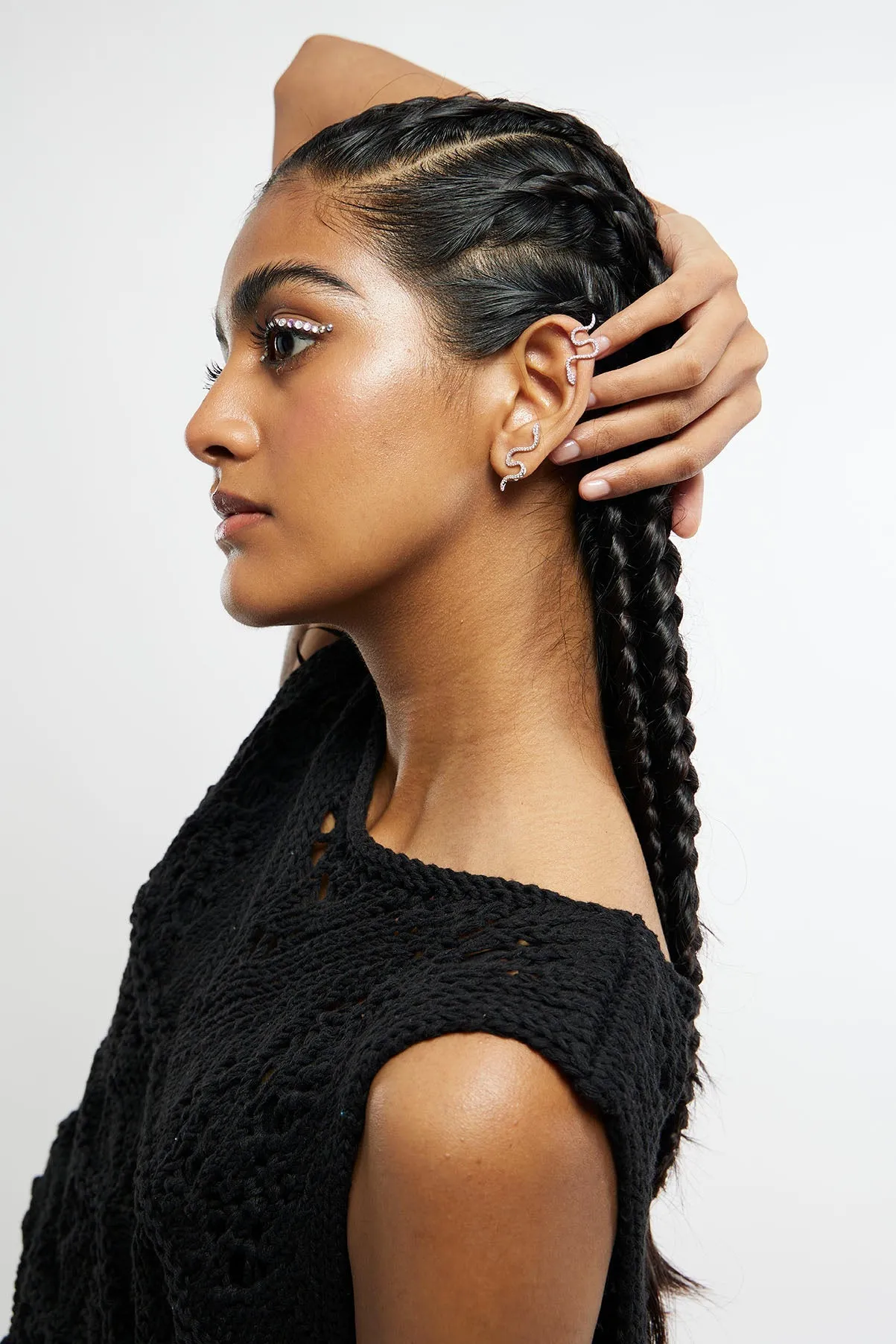 ICED SARPA EAR CUFFS