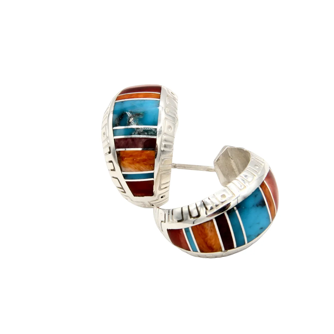 Inlay Hoop Earrings