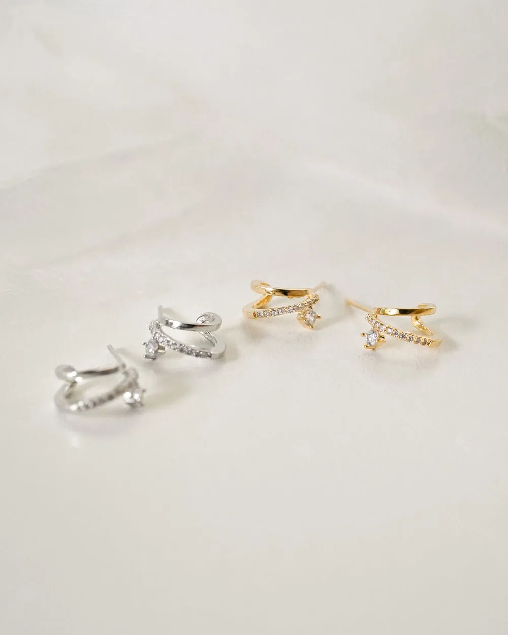 INTRIGUE Hoop Earrings in Silver