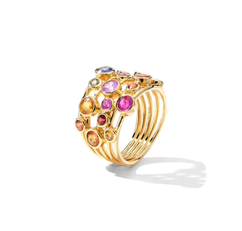 IPPOLITA 18K Yellow Gold Stardust Constellation Rainbow Ring