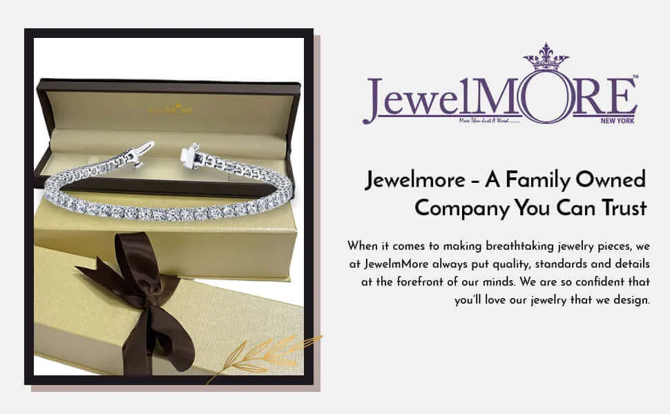 JewelMore 2.00-15.00 Carat Diamond, Tennis Bracelet (J-K, I2-I3) 14K White Gold, Yellow Gold or Rose Gold4 Prong Set Round-cut Diamond Bracelet | Real Diamond Jewelry for Women