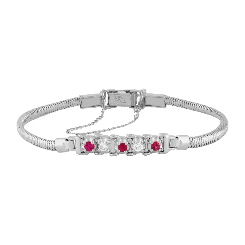 Kaspar & Esh 14k White Gold Tennis Bracelet