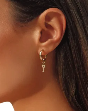 Key Thick Hoop Earrings