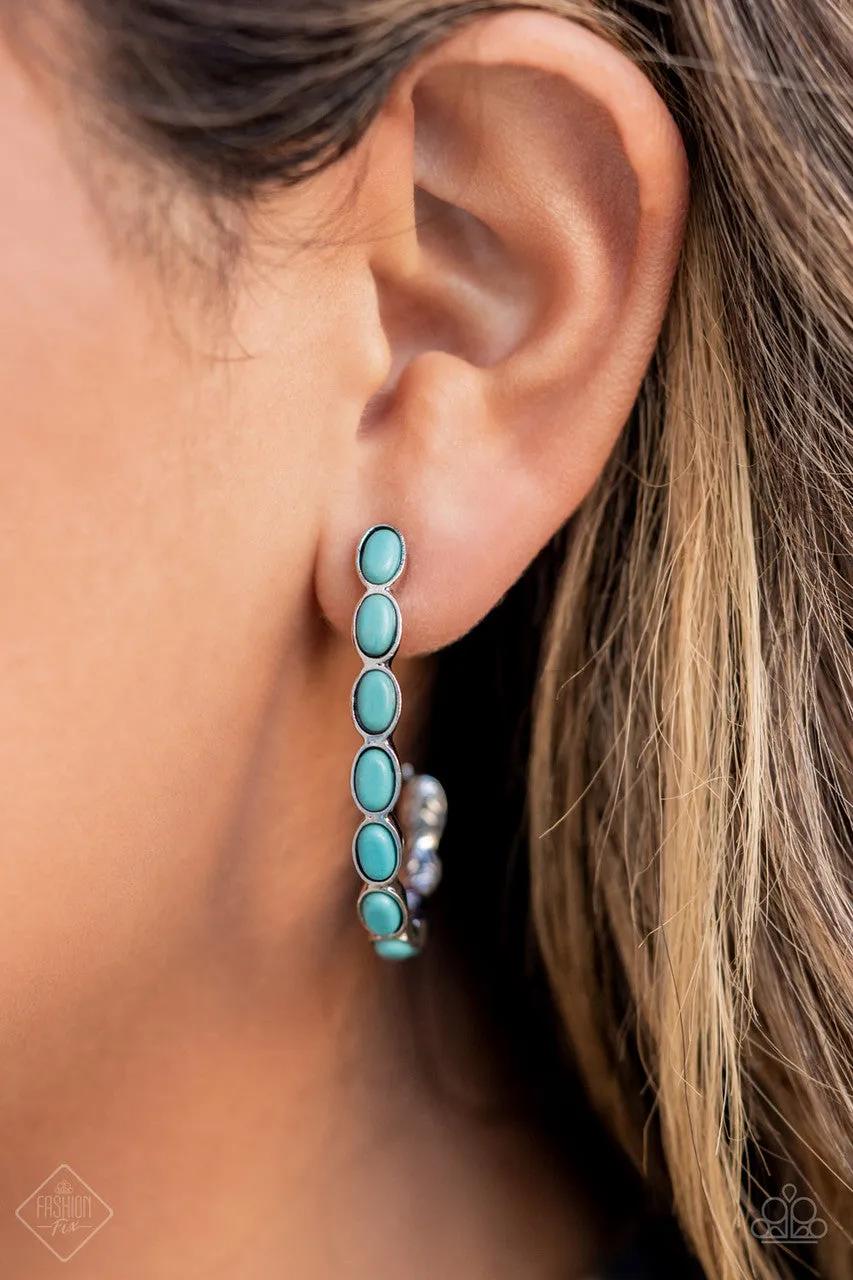 Kick Up a SANDSTORM Blue Paparazzi Earrings