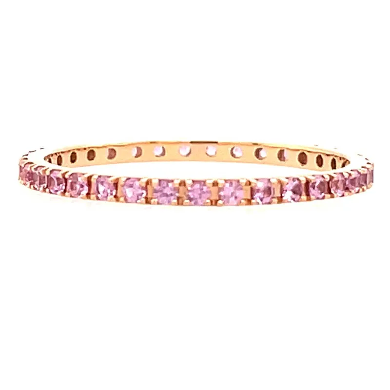 Kimberly Collins Pink Sapphire Eternity Band