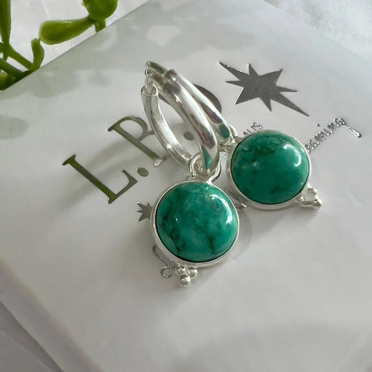 Laihas Free Spirit Turquoise Hoop Earrings