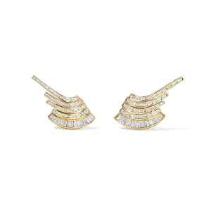 Large Diamond Crawler Earrings