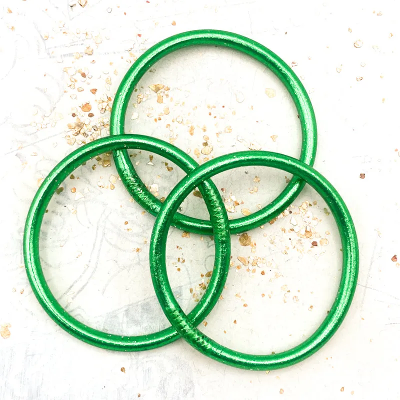 Large - Green Buddha Leather Bracelet - Paris Find