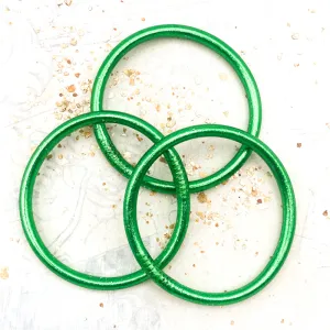 Large - Green Buddha Leather Bracelet - Paris Find