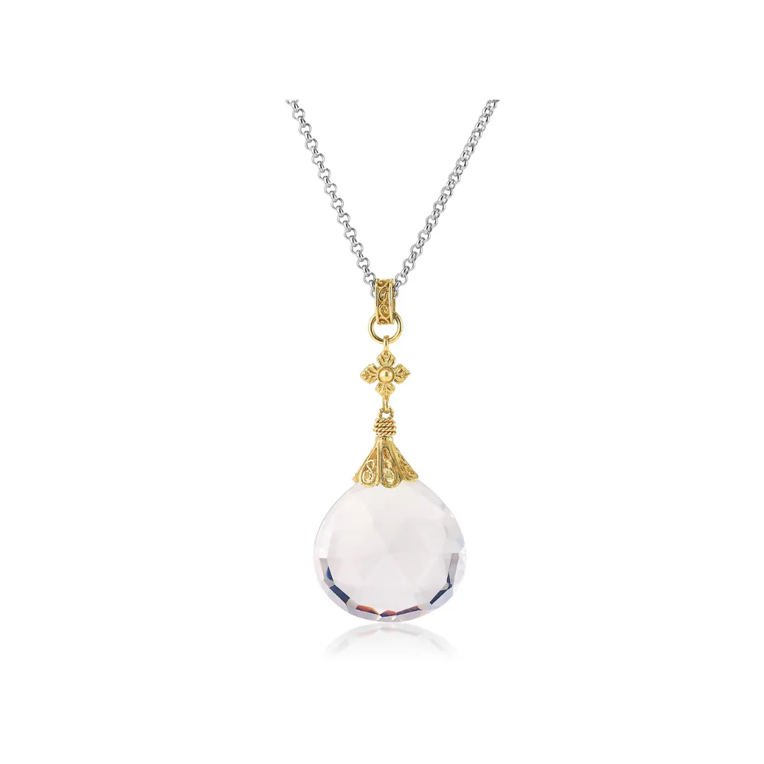 Large Milky Rock Crystal Necklace