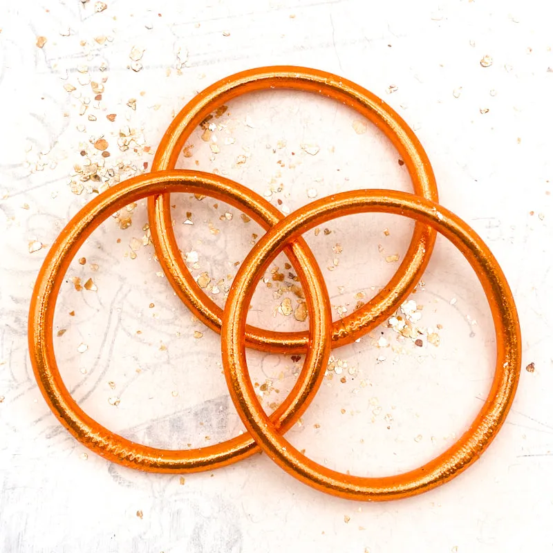 Large - Orange Buddha Leather Bracelet - Paris Find