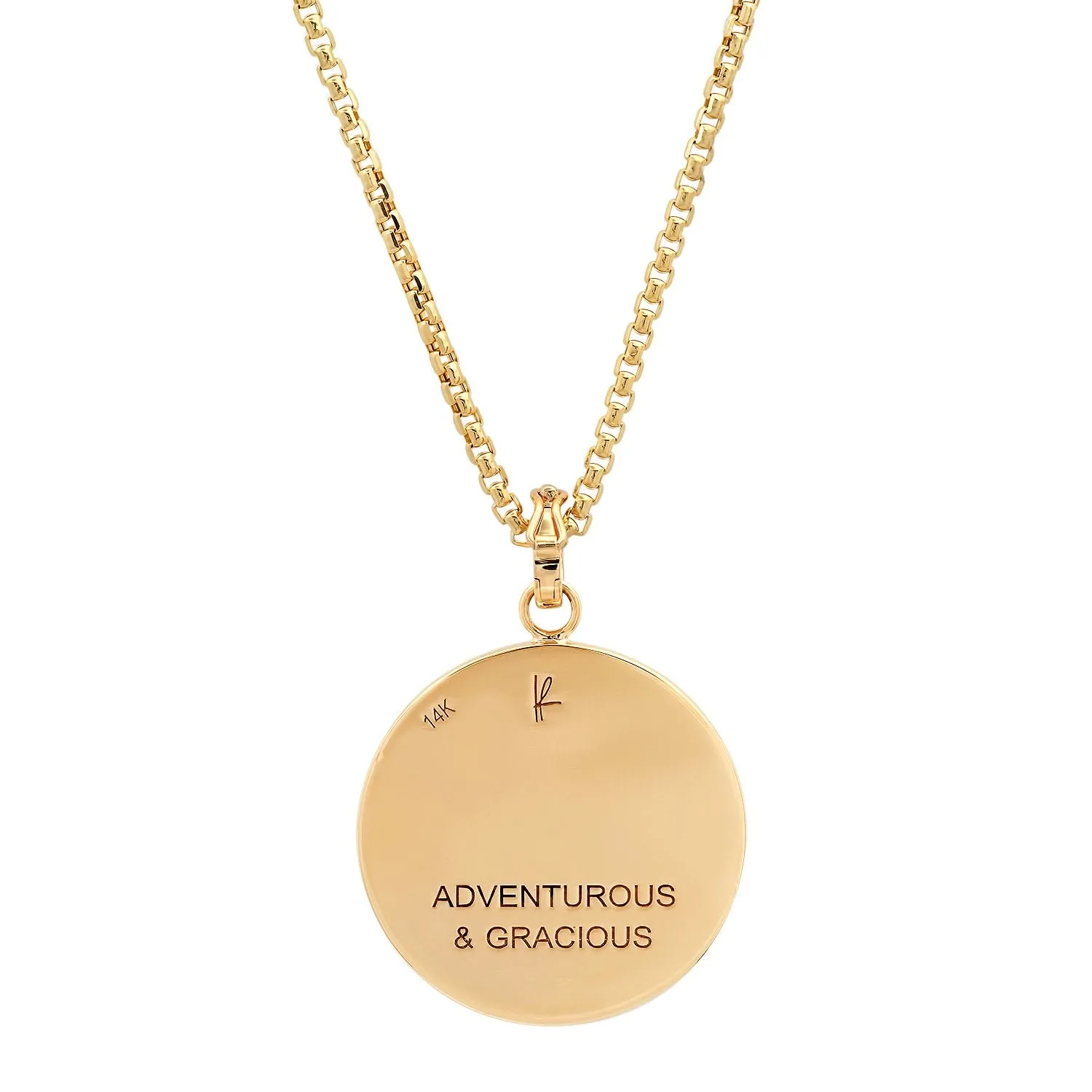 Large Pink Opal Zodiac Necklace - Aquarius on 18” Chain available in store (Other Signs by Special Order)