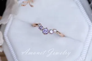 Lavender sapphire wedding band, sapphire wedding band , engagement ring, diamond ring,  lavender sapphire.