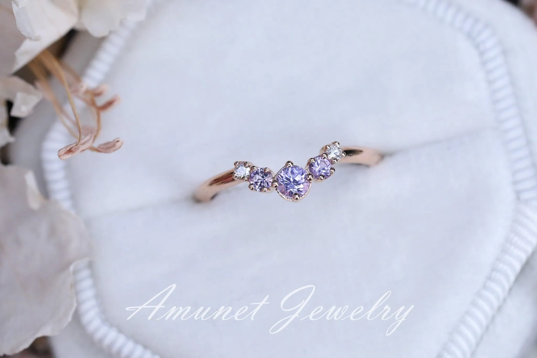 Lavender sapphire wedding band, sapphire wedding band , engagement ring, diamond ring,  lavender sapphire.