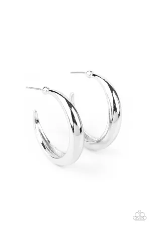 Lay it on Thick Silver Paparazzi Earrings