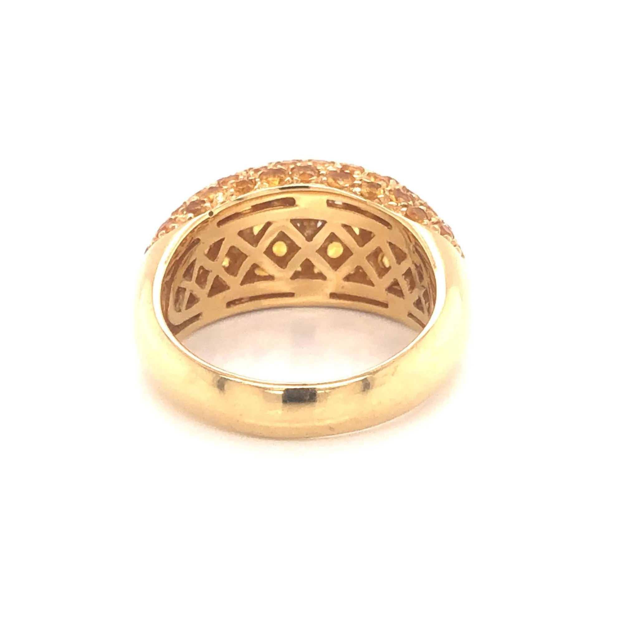 Le Vian Yellow Sapphire and Diamond Dome Ring -18k Yellow Gold
