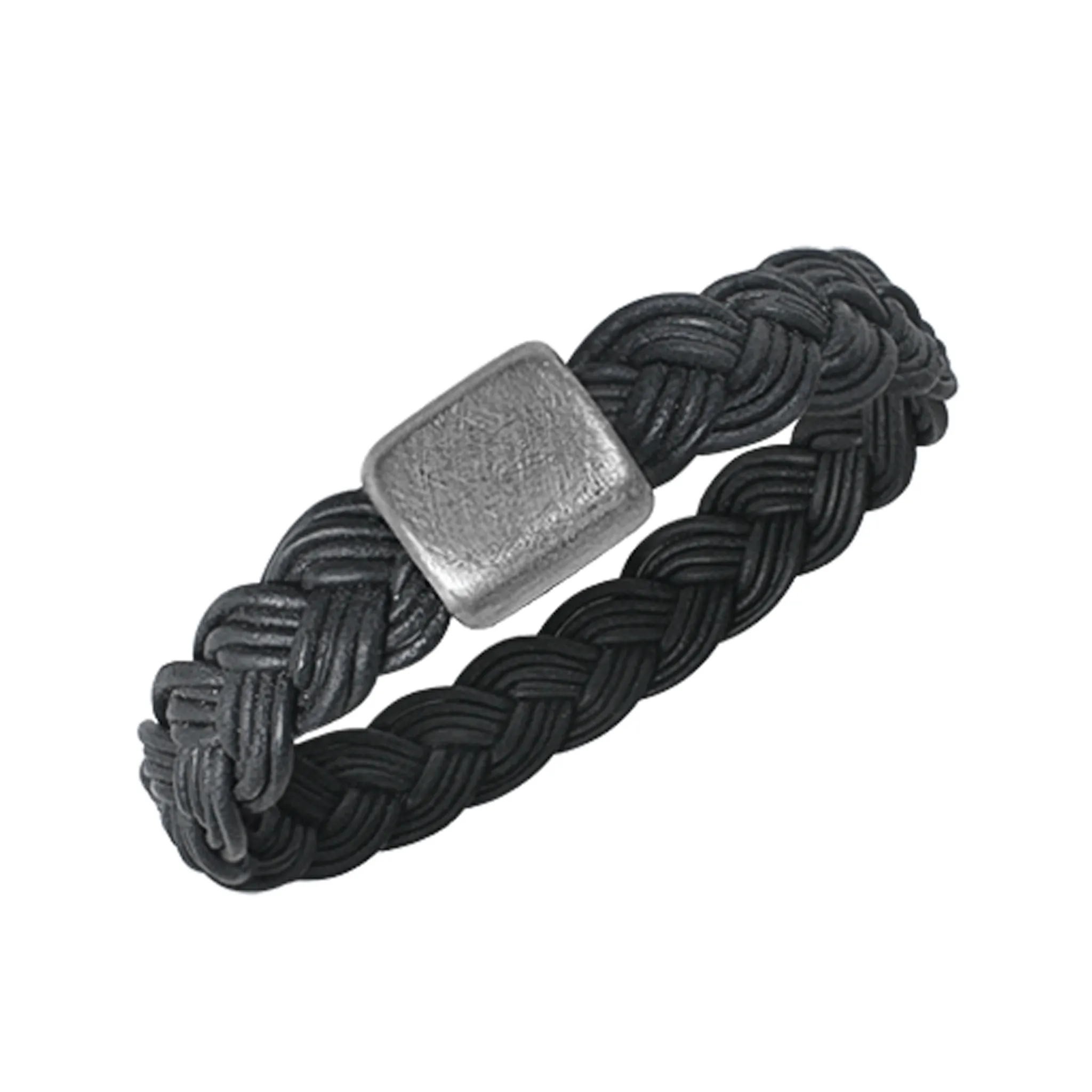 Leather Bracelet  Matte Black