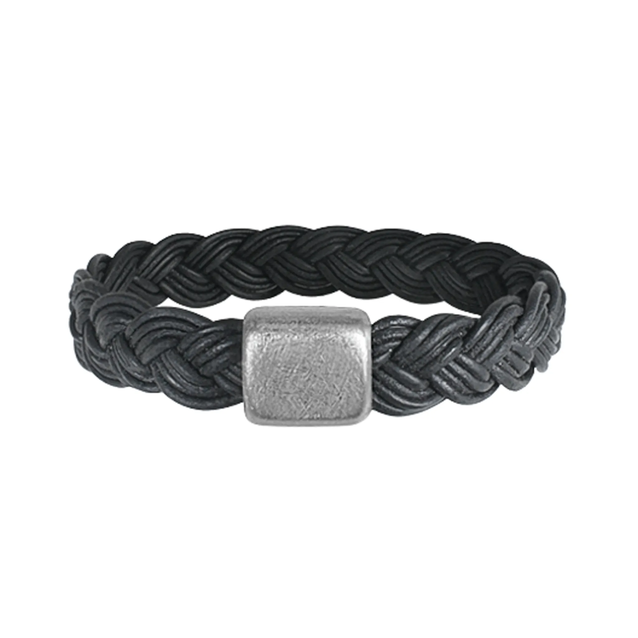 Leather Bracelet  Matte Black