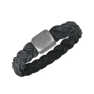 Leather Bracelet  Matte Black