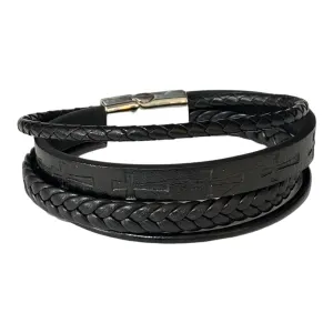 Leather Bracelet with Crosses 1