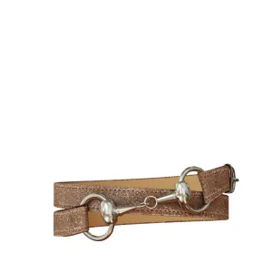 Leather Bracelets with Horsebit "Rosegold"