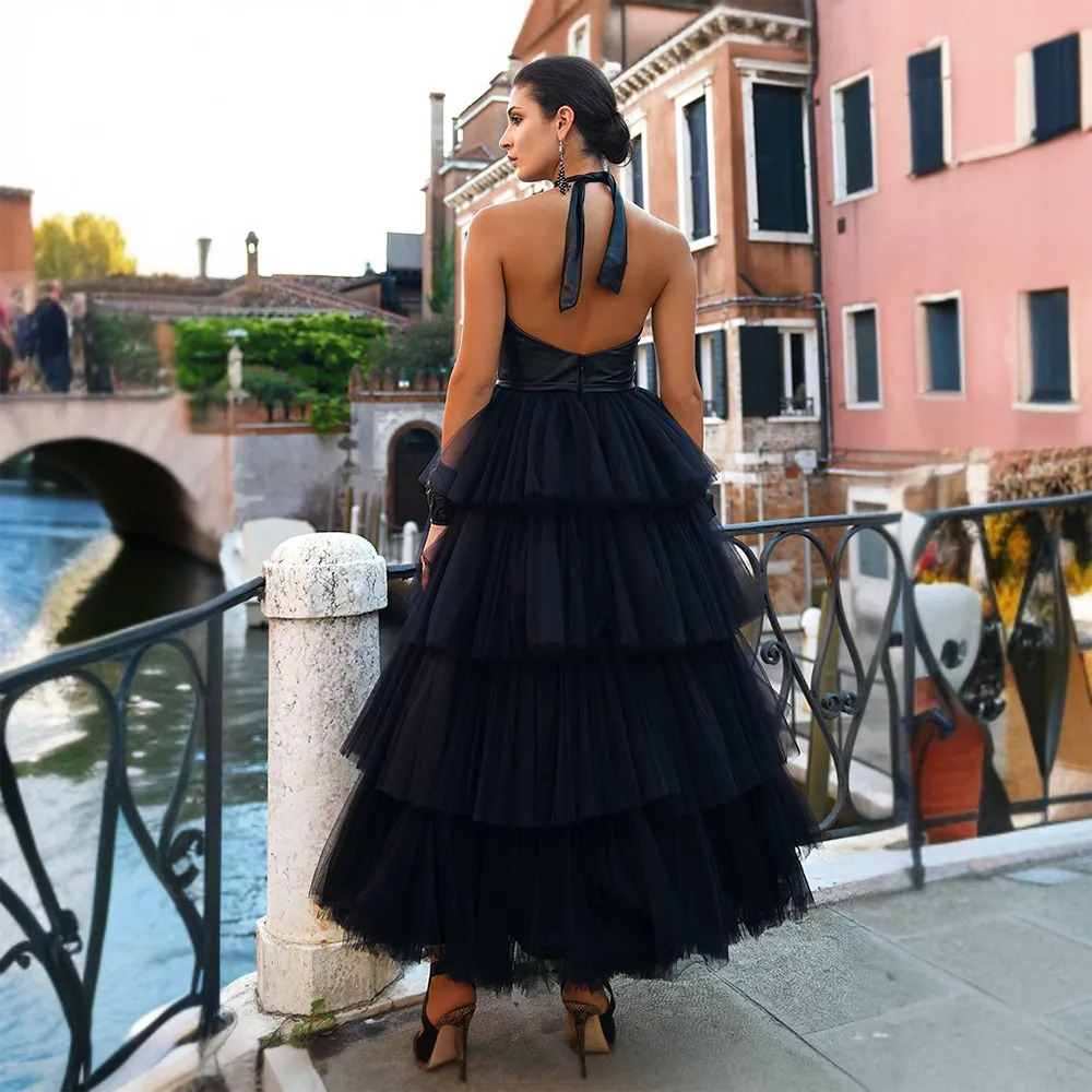 Leather Dress "Face" With Open Back
