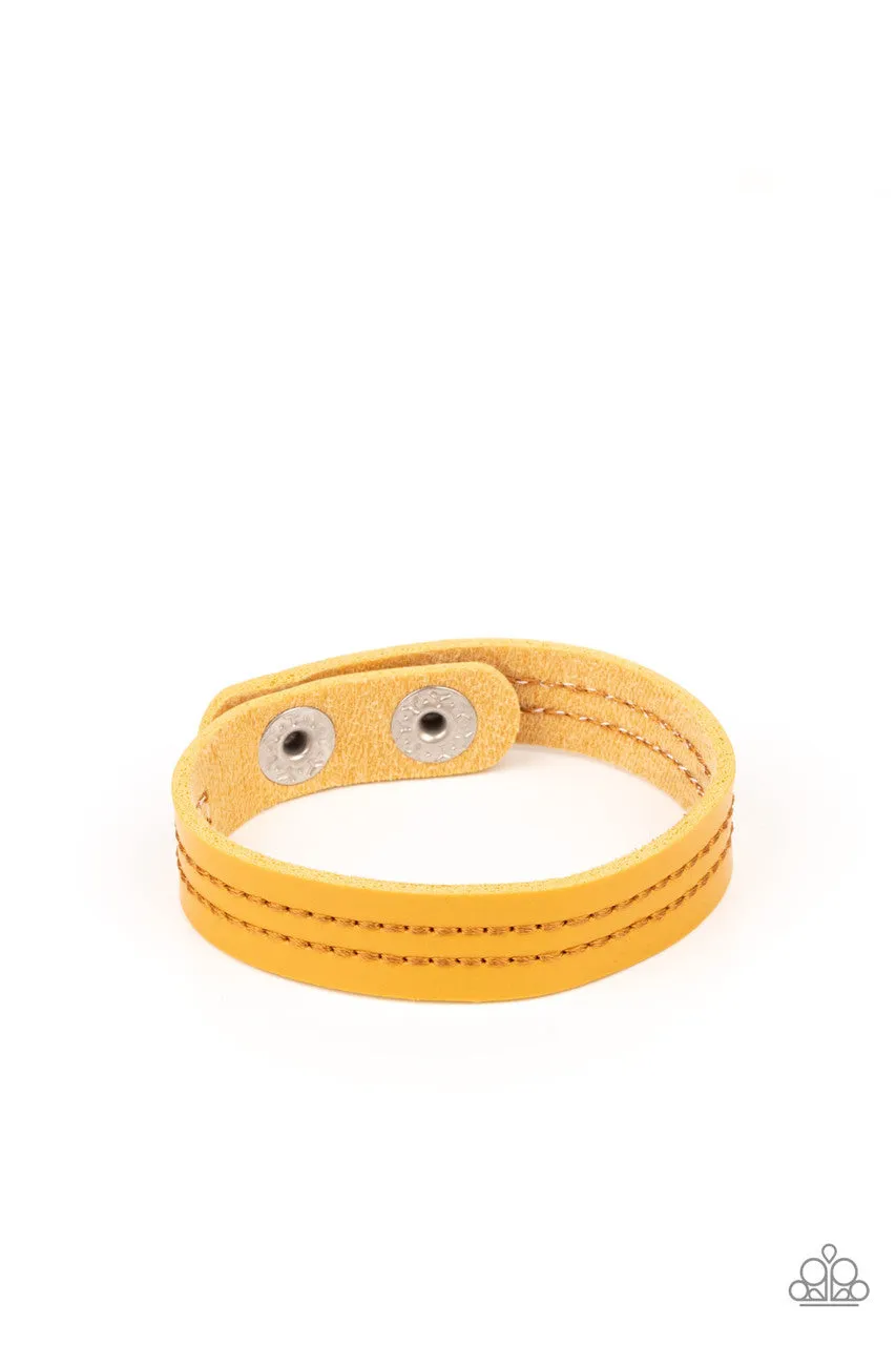 Life in WANDER-ful Yellow Paparazzi Bracelet