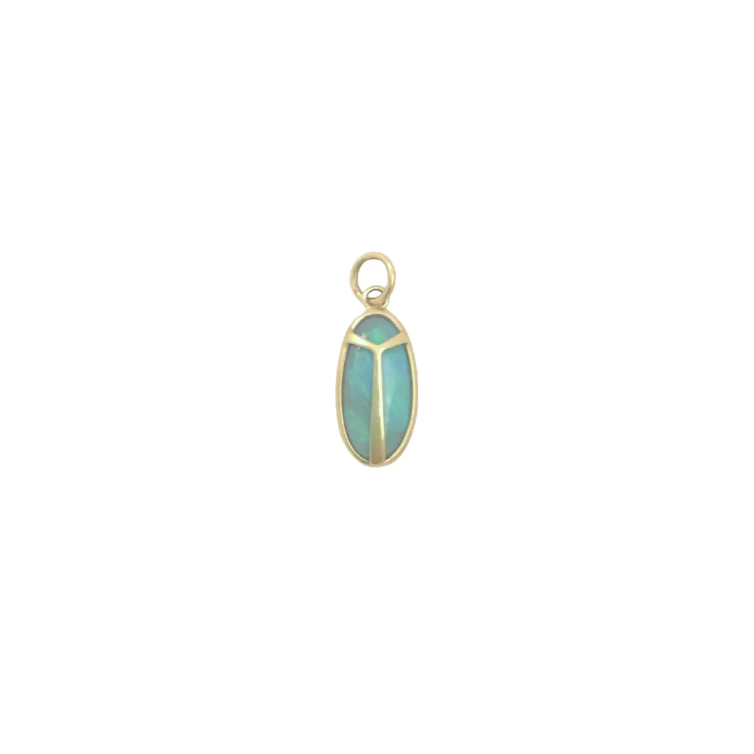 Lightning Ridge Opal Lucky Scarab Charm