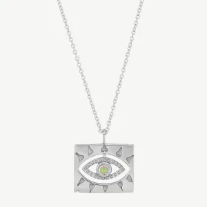 Lone Eye Necklace in Opal