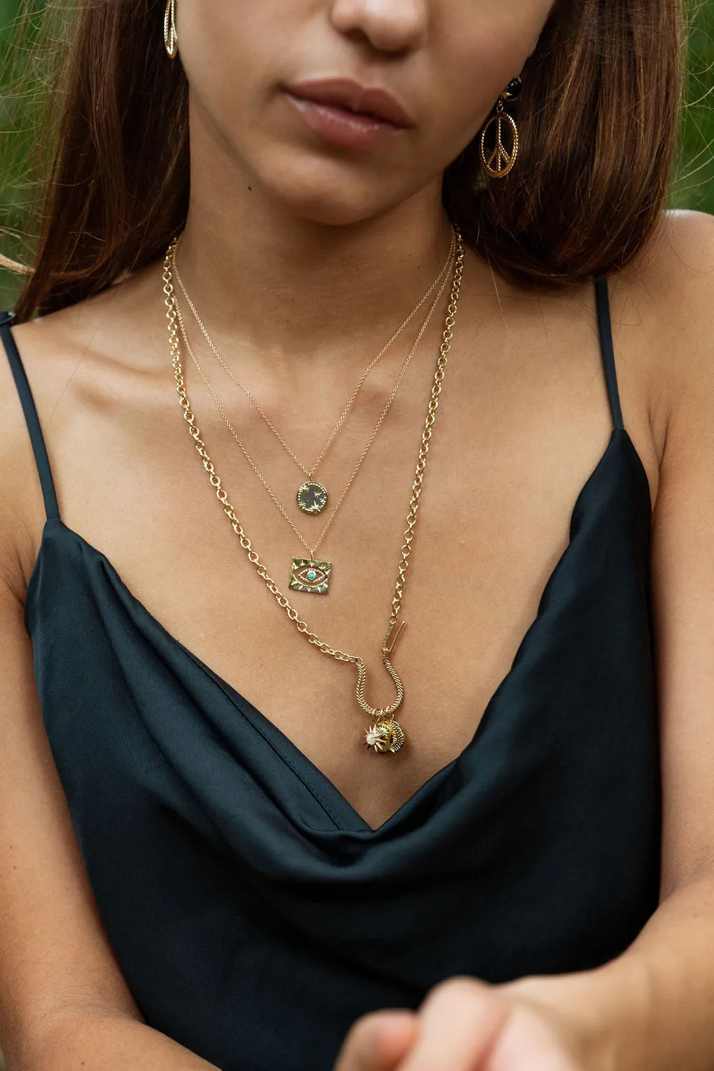 Lone Eye Necklace in Opal