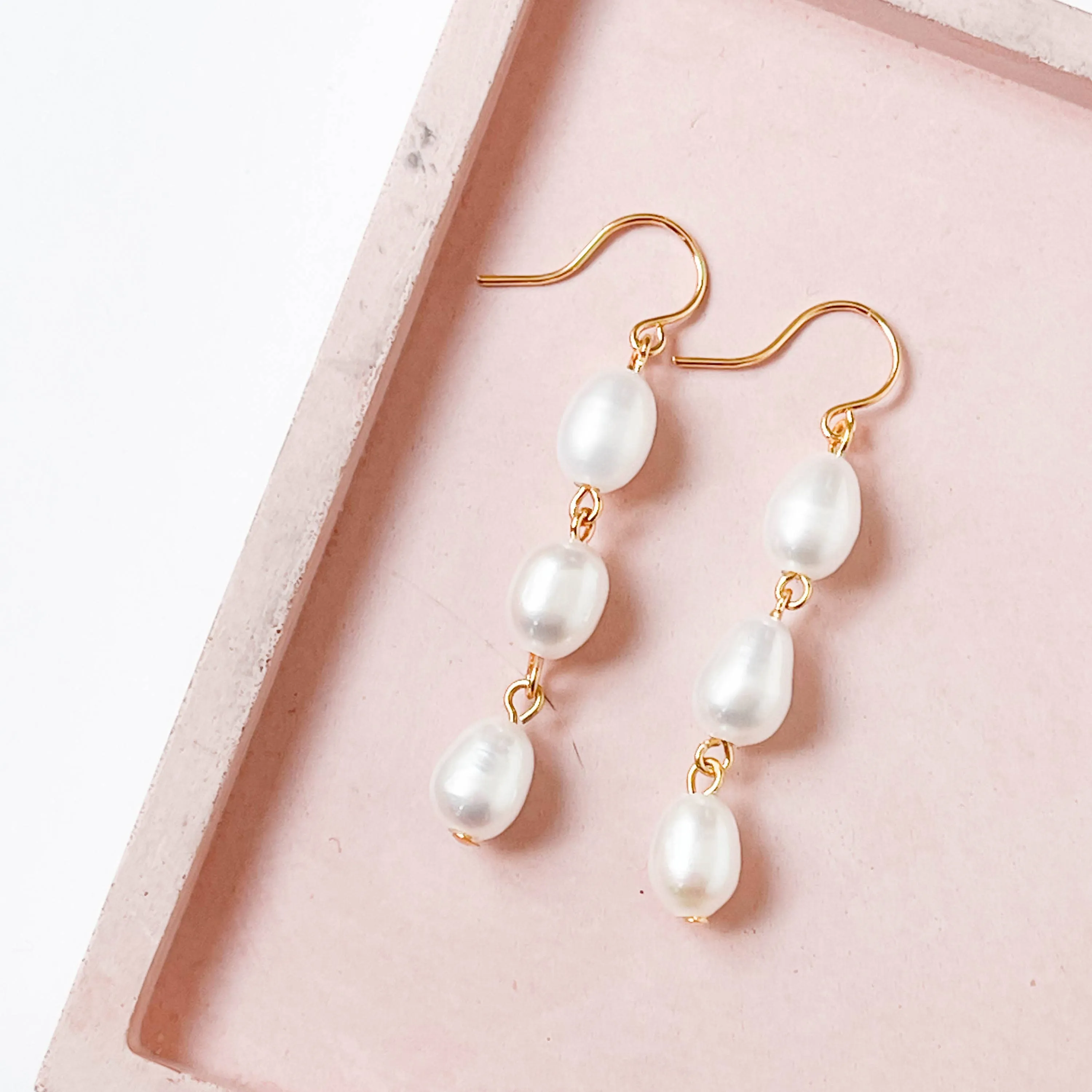 Long Freshwater Pearl Earrings