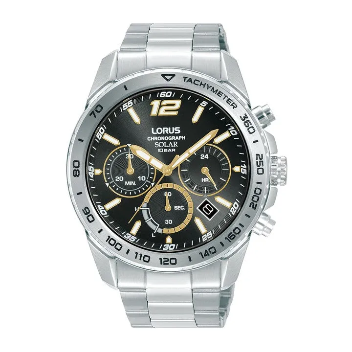 Lorus Mens Solar Chronograph 100M