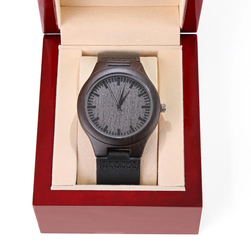 Love with Sunflowers Engraved Wooden Luxury Watch