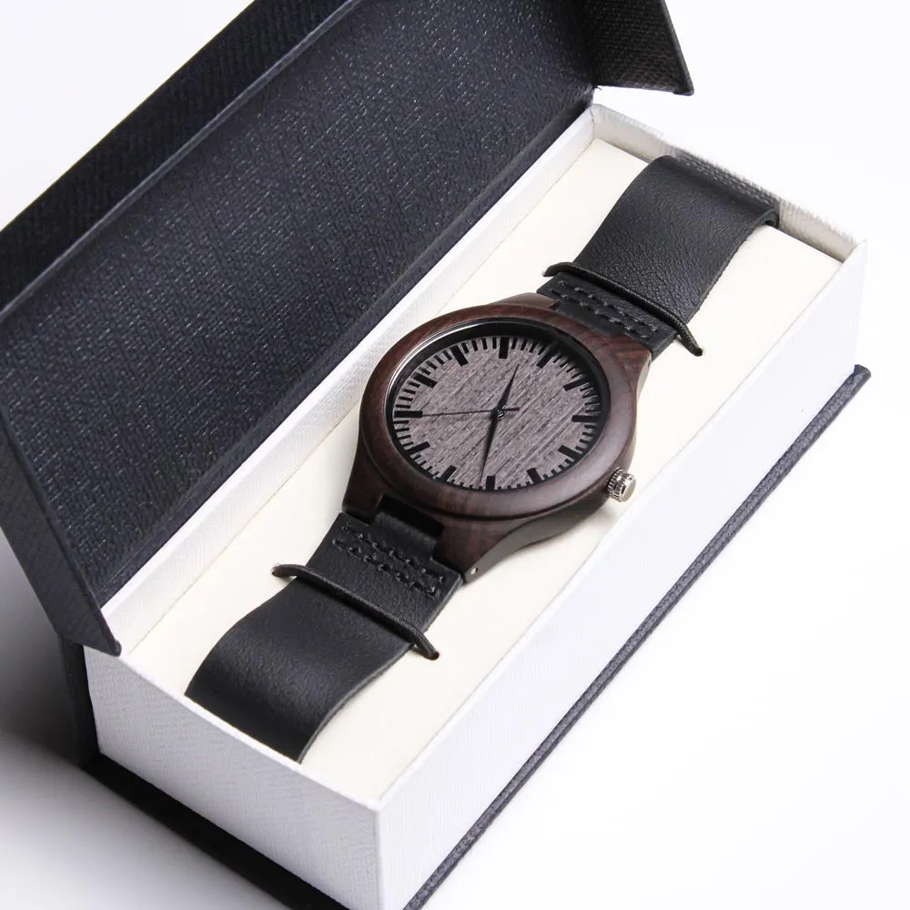 Love with Sunflowers Engraved Wooden Luxury Watch