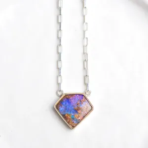 Luminous Necklace ◇ Australian Opal ◇ 14k Bezel