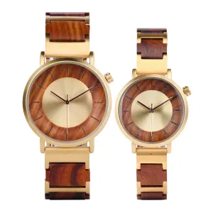 LUXEVER - Couple Watches Wood Watch