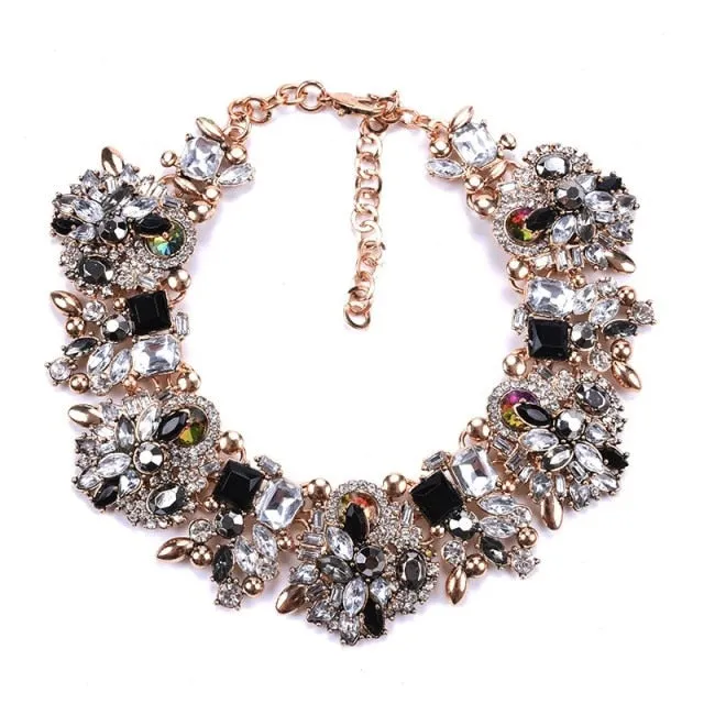 Luxury Crystal Rhinestone Bib Necklace