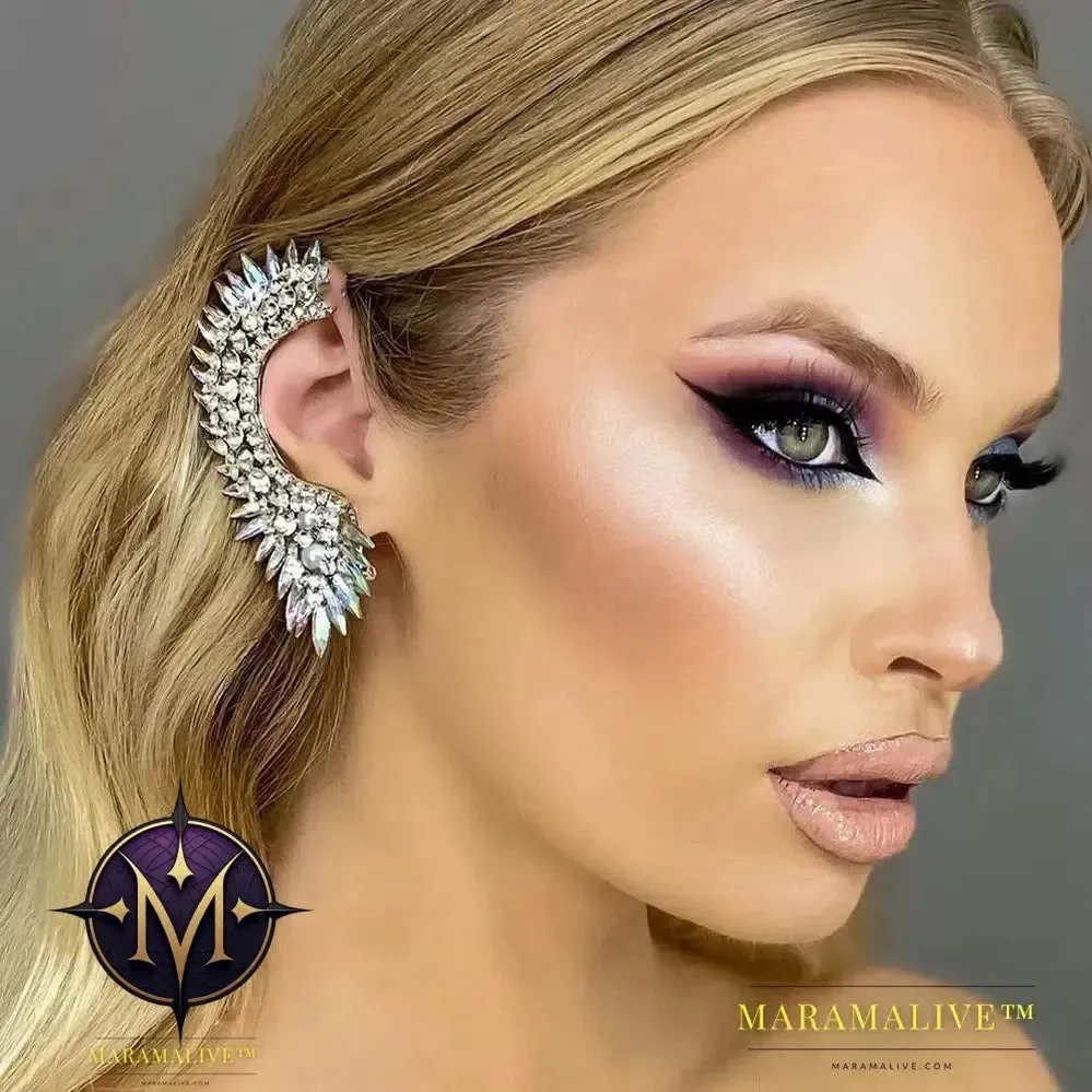 Luxury Rhinestone Ear Clip Earrings Accessories for Women 1 Pieces Right Ear Cuffs Fashion Jewelry 2023