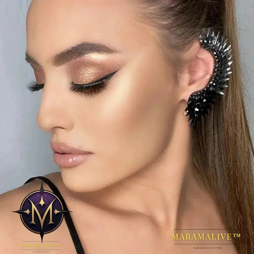 Luxury Rhinestone Ear Clip Earrings Accessories for Women 1 Pieces Right Ear Cuffs Fashion Jewelry 2023