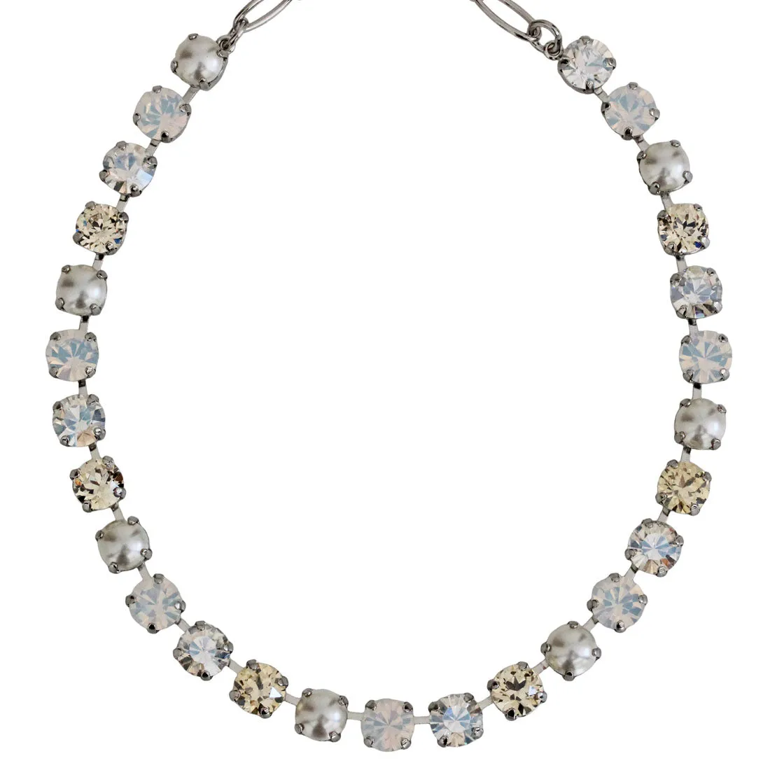 Mariana "Champagne and Caviar" Rhodium Plated Must-Have Everyday Crystal Necklace, 3252 3911ro