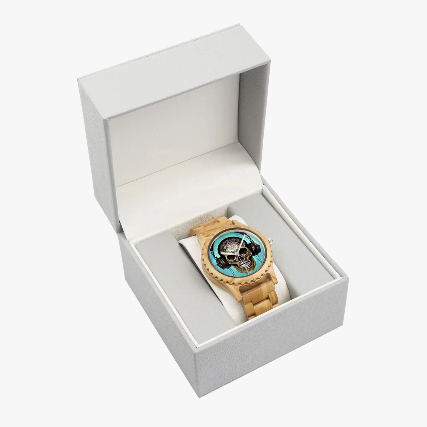Mechanical Skull  Italian Olive Lumber Wooden Watch